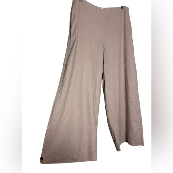 Vince Cropped Wide Leg Linen Blend Pant — Rose Pearl Size 6 - Picture 3 of 15
